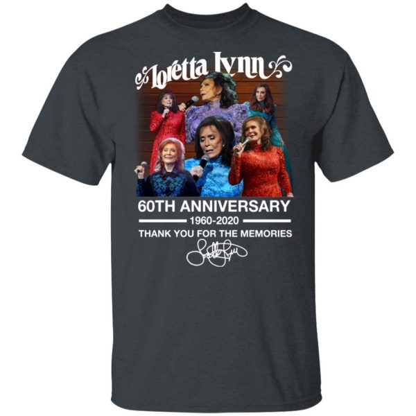 Loretta Lynn 60th Anniversary 1960 2020 Thank You For The Memories Signature Shirt 2