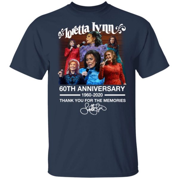Loretta Lynn 60th Anniversary 1960 2020 Thank You For The Memories Signature Shirt 3