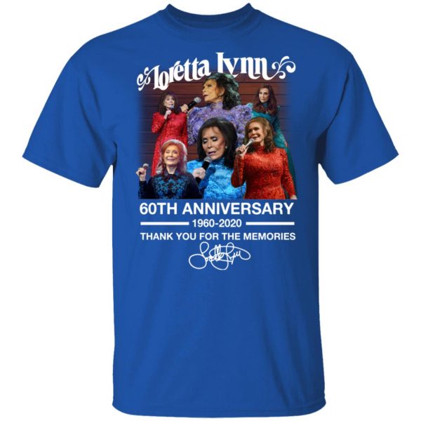 Loretta Lynn 60th Anniversary 1960 2020 Thank You For The Memories Signature Shirt 4