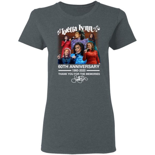 Loretta Lynn 60th Anniversary 1960 2020 Thank You For The Memories Signature Shirt 6