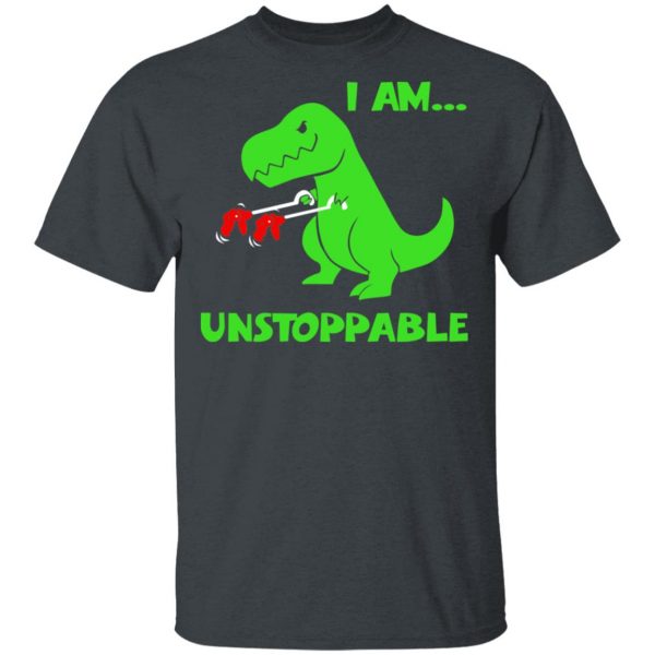 T-rex Dinosaur I Am Unstoppable T-shirt Xmas Shirt 2
