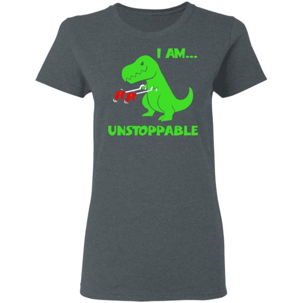 T-rex Dinosaur I Am Unstoppable T-shirt Xmas Shirt 6