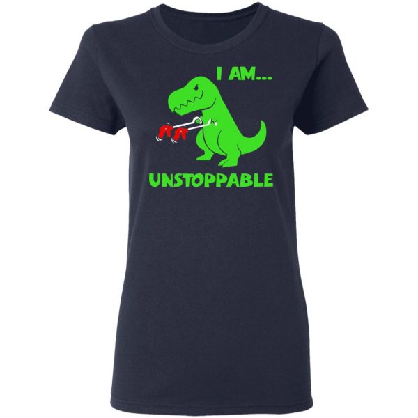 T-rex Dinosaur I Am Unstoppable T-shirt Xmas Shirt 7