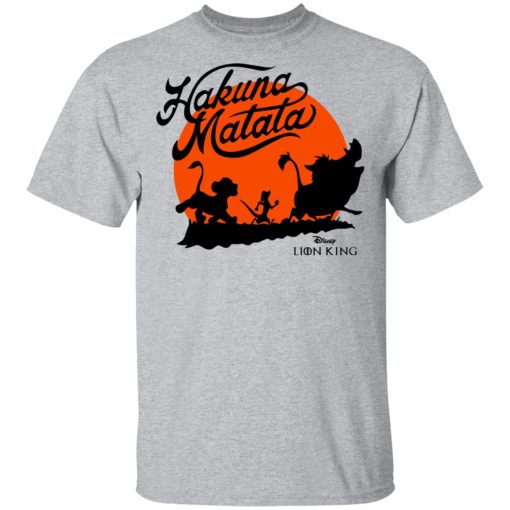 Disney Lion King Hakuna Matata Trio Orange Sunset Shirt - Image 3