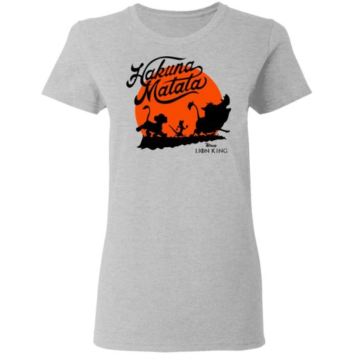 Disney Lion King Hakuna Matata Trio Orange Sunset Shirt - Image 6