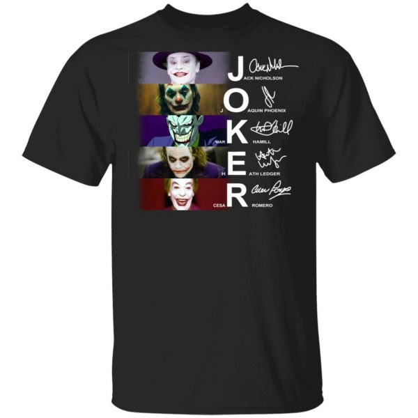 Joker Jack Nicholson Joaquin Phoenix Mark Hamill Heath Ledger Cesar Romero Shirt 1