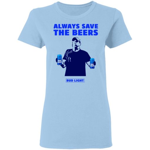 Jeff Adams Beers Over Baseball Always Save The Beers Bud Light Shirt - Image 4