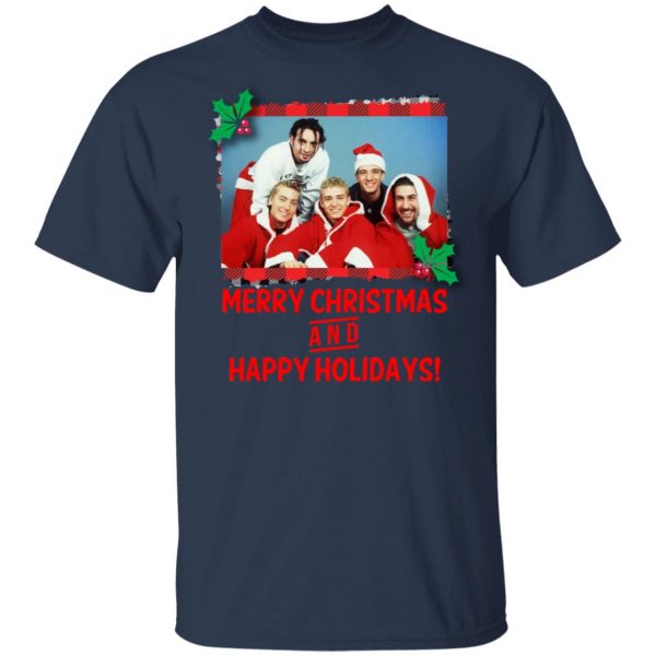 NSYNC Merry Christmas And Happy Holidays Shirt Apparel 5