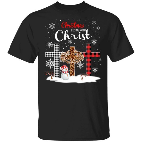 Christmas Begins With Christ Shirt 1