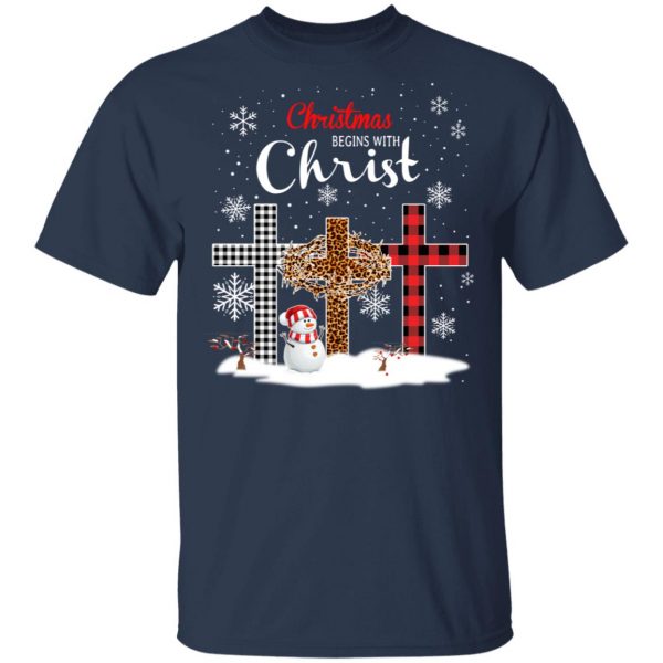 Christmas Begins With Christ Shirt 3