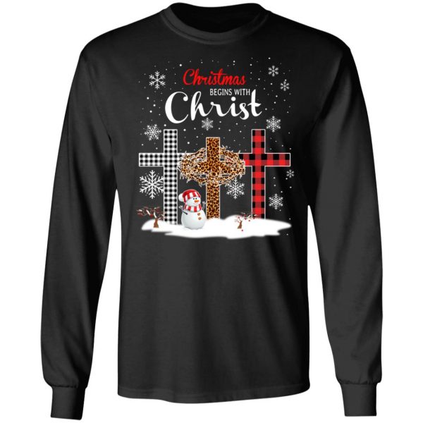 Christmas Begins With Christ Shirt 9