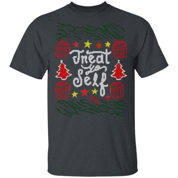Parks and Recreation Treat Yo Self Ugly Christmas T-Shirts Parks and Recreation 4