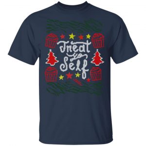 Parks and Recreation Treat Yo Self Ugly Christmas T-Shirts 15