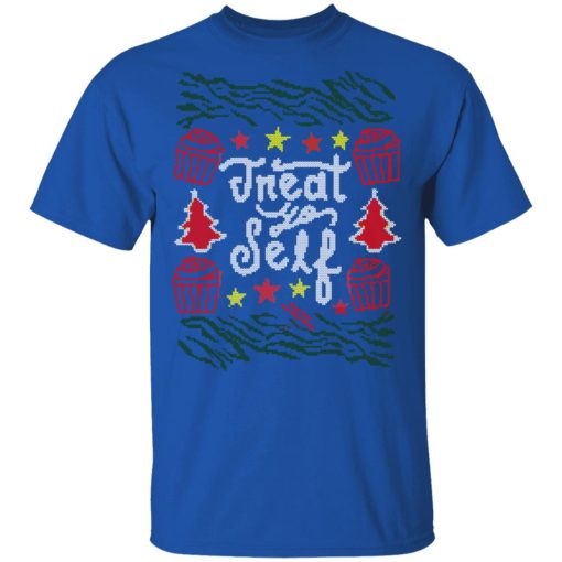 Parks and Recreation Treat Yo Self Ugly Christmas T-Shirts 4