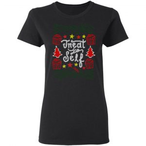 Parks and Recreation Treat Yo Self Ugly Christmas T-Shirts 17