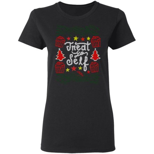 Parks and Recreation Treat Yo Self Ugly Christmas T-Shirts 5