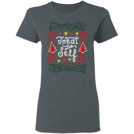 Parks and Recreation Treat Yo Self Ugly Christmas T-Shirts 6