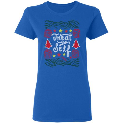 Parks and Recreation Treat Yo Self Ugly Christmas T-Shirts 8