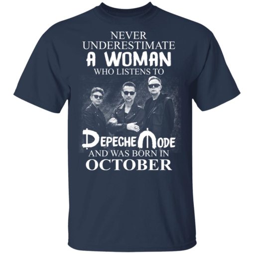 A Woman Who Listens To Depeche Mode And Was Born In October Shirt 3