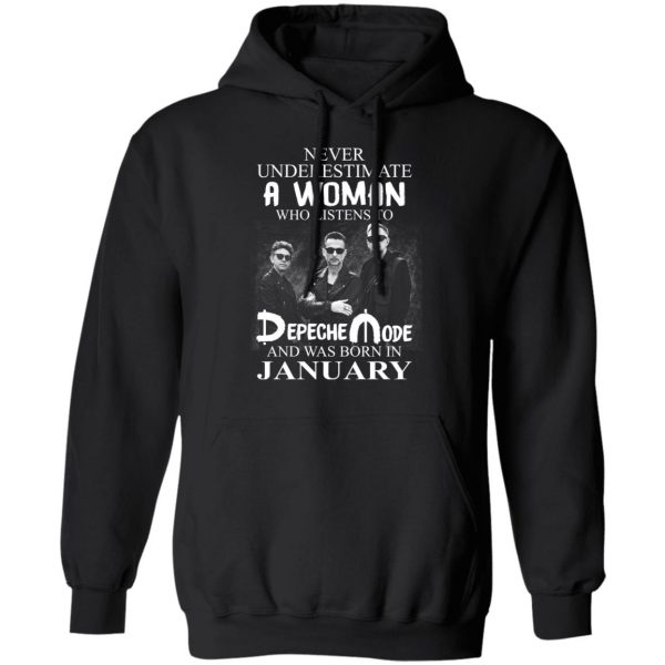 A Woman Who Listens To Depeche Mode And Was Born In January Shirt Depeche Mode 12