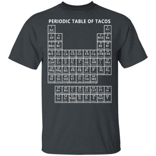 Periodic Table Of Tacos Shirt 2