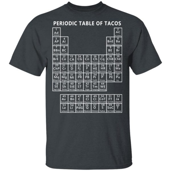 Periodic Table Of Tacos Shirt Hot Products 4