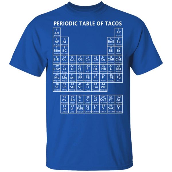 Periodic Table Of Tacos Shirt Hot Products 6