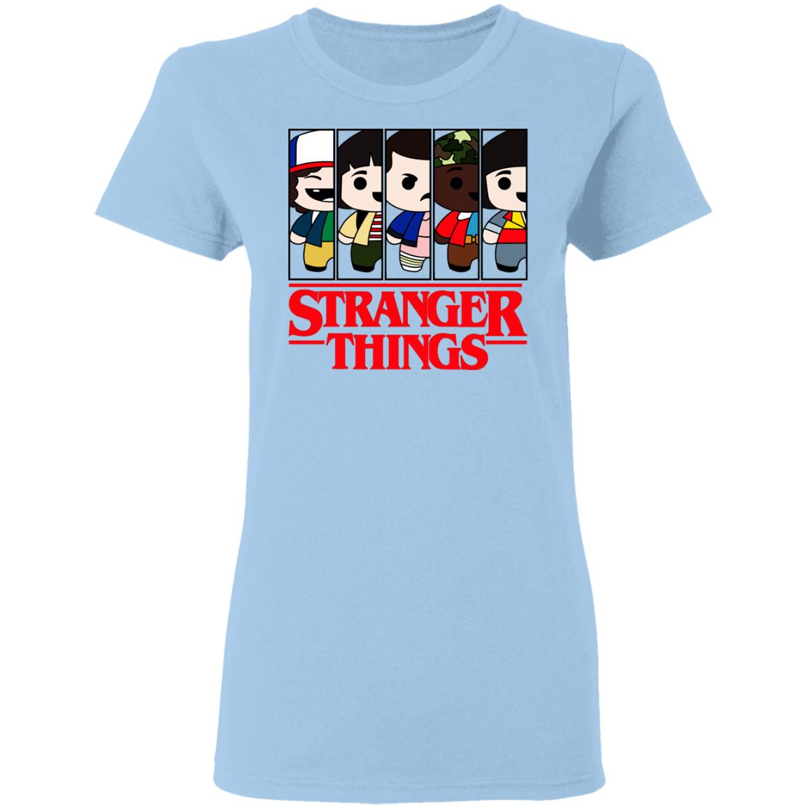 Stranger Things Cartoon Pattern T-shirt  Unisex Top Tee 