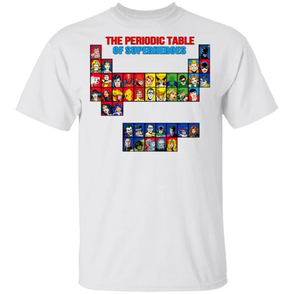 The Periodic Table Of Superheroes Shirt 2