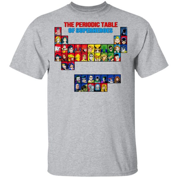 The Periodic Table Of Superheroes Shirt 3