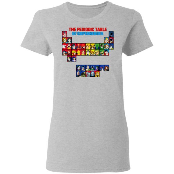 The Periodic Table Of Superheroes Shirt 6
