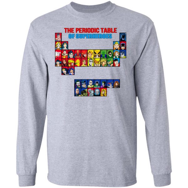The Periodic Table Of Superheroes Shirt 7