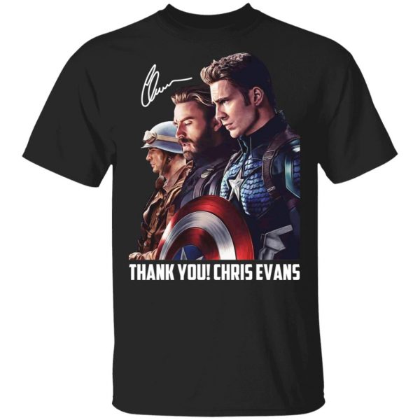 Captain America Thank You Chris Evans Signature Shirt 1