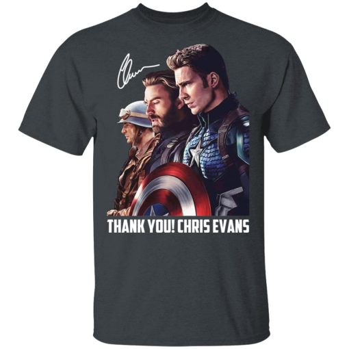 Captain America Thank You Chris Evans Signature Shirt - Image 2