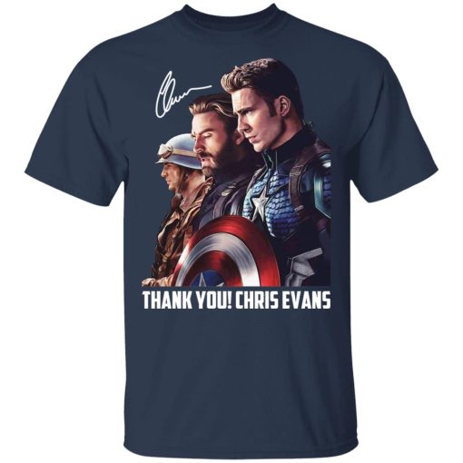 Captain America Thank You Chris Evans Signature Shirt - Image 3