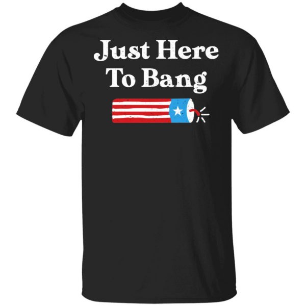 Just Here to Bang 4th of July Shirt 1