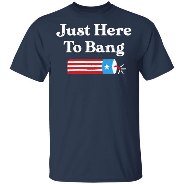 Just Here to Bang 4th of July Shirt 3