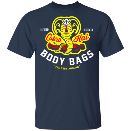 Cobra Kai Body Bags Karate Kid Parody Fan Art Shirt - Image 3