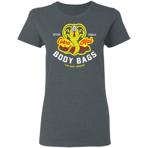 Cobra Kai Body Bags Karate Kid Parody Fan Art Shirt - Image 6