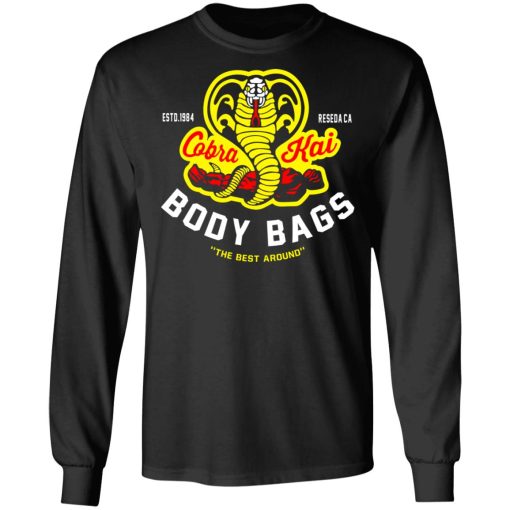 Cobra Kai Body Bags Karate Kid Parody Fan Art Shirt - Image 9