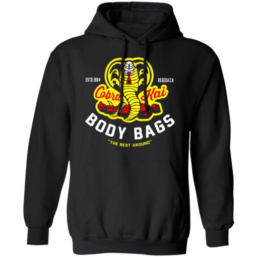 Cobra Kai Body Bags Karate Kid Parody Fan Art Shirt - Image 10