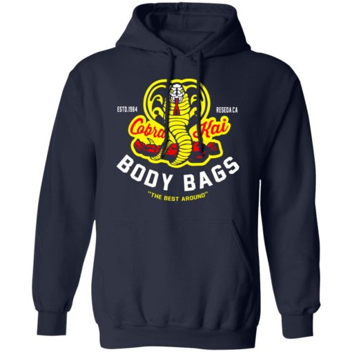 Cobra Kai Body Bags Karate Kid Parody Fan Art Shirt - Image 11