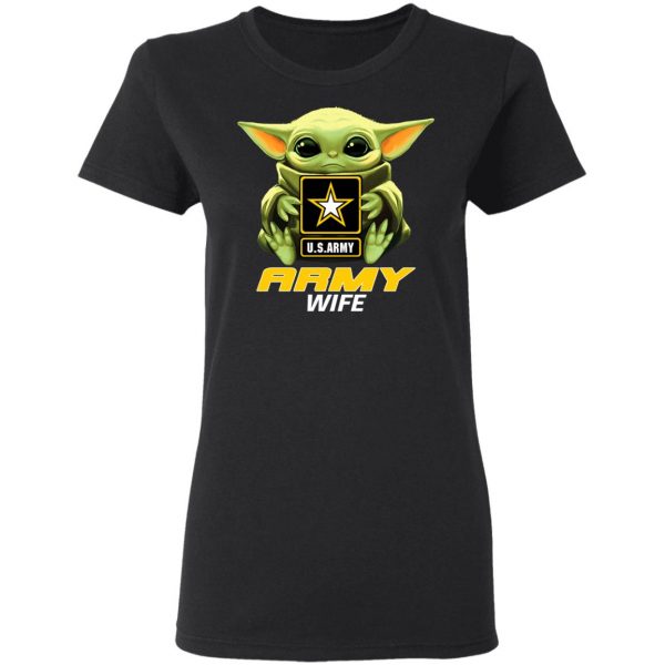 Baby Yoda Hug Us Army Wife Shirt 5