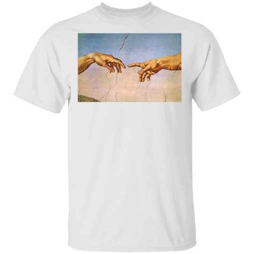 Michelangelo's Creation Of Adam Hands Shirt - Image 2