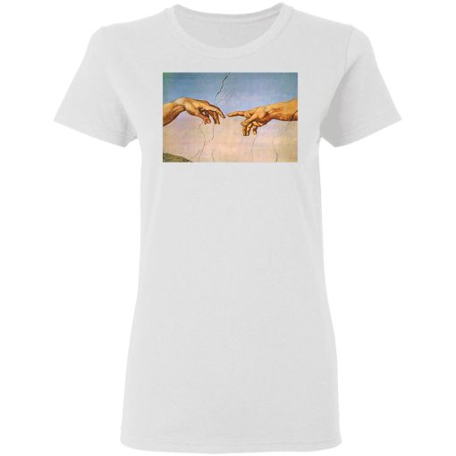 Michelangelo's Creation Of Adam Hands Shirt 5