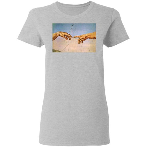 Michelangelo's Creation Of Adam Hands Shirt 6