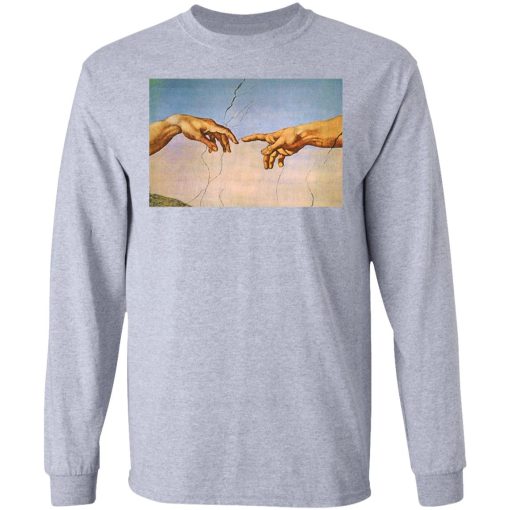 Michelangelo's Creation Of Adam Hands Shirt - Image 7