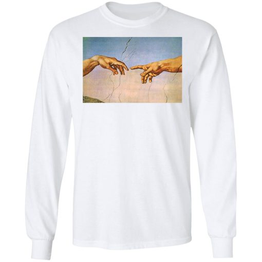 Michelangelo's Creation Of Adam Hands Shirt - Image 8