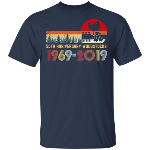 Vintage Woodstocks 50th Anniversary Peace Love 1969 – 2019 Shirt - Image 3