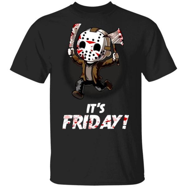 It's Friday Funny Halloween Horror Graphic Shirt 1